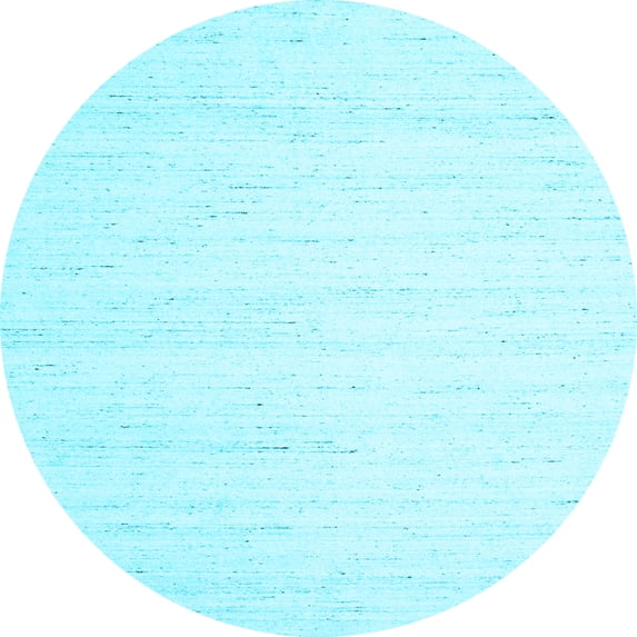 Ahgly Company Indoor Round Solid Light Blue Modern Area Rugs, 4' Round