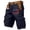 Dark Blue, variant on Mens Cargo Pants America 250 Years Anniversary Big and Tall Comfy Construction Work Shorts Plus Size Outdoor Casual 4th of July Shorts Multi Pockets(No Belt)