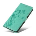 thumbnail image 7 of Allyechgroup Wallet Case for Apple iPhone 17 Pro, Butterfly Floral Embossed Premium PU Leather Shockproof Flip Stand Cards Slots Hand Wrist Phone Case for Apple iPhone 17 Pro, Green, 7 of 7