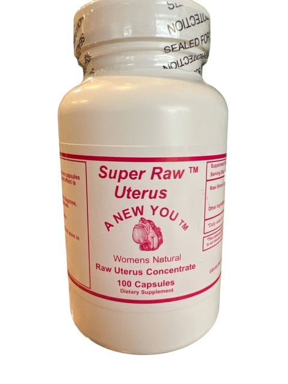 Raw Uterus Glandular Capsules for Crossdressing, Transgender and Trans