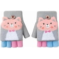 thumbnail image 1 of Gants d'Hiver pour Enfants de 6 à 10 Ans, Unisexes, Réversibles, avec Rabat, Chauds, Tricotés, Sans Doigts, Chauds et Élastiques.,2,B, 1 of 7