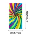 thumbnail image 3 of Oversized Beach Towel 30" x 59" Sand Free Quick Dry Microfiber Rainbow Swirl Printed Towel for Beach Pool and Summer Vacation, 3 of 7