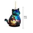 thumbnail image 3 of Stained Church Glass Style Animal Acrylic Pendant Hanging Decoration, Holiday Ambience Decoration Christmas Tree Car Rearview Mirror Decoration, 3 of 6