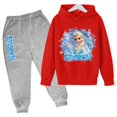 thumbnail image 3 of Conjunto de chándal de Disney Frozen para niñas, sudaderas y pantalones con capucha de Frozen Elsa, ropa deportiva para niños, traje deportivo de moda, 3 of 5