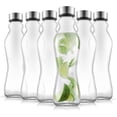 thumbnail image 1 of SHIQI-Spring Glass Water Bottles Set of 6-18 oz Glass Bottles with Stainless Steel Caps - Glass Drinking Bottles with Leakproof Lids - Reusable Glass Juice Bottle - Container Bottle Set, 1 of 4