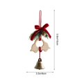 thumbnail image 3 of Qjidjing Christmas Tree Ornaments, Xmas Hanging Wind Chime Pendants with Red Bow, for Xmas Tree, Front Door, Car Interior Decor, 3 of 6