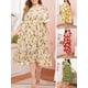 thumbnail image 3 of Vestido de descanso para mujer, camisones holgados de manga corta con estampado floral, 3 of 8
