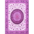 thumbnail image 1 of Ahgly Company Indoor Rectangle Medallion Purple Traditional Area Rugs, 4' x 6', 1 of 4