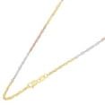 thumbnail image 2 of Ioka - 14K Tri Color Solid Gold 1.5mm Singapore Chain Necklace with Lobster Clasp - 16", 2 of 5