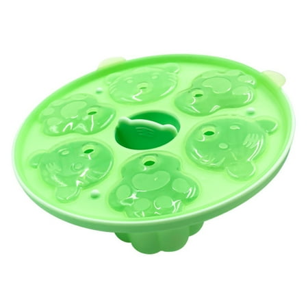 

Cute Baking Cake Silicone Stencil Solid Color Lovely Animal Pattern Mold for Creative Babies Food Green