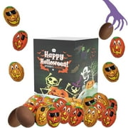 Halloween Pumpkin Pals, Trick-Or-Treat Party Bag Fillers, Individually Wrapped In Multi-Color Pumpkin Face Design Foils, Kosher Certified, Box (Half-Pound)