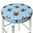 thumbnail image 3 of Kll German Shepherd Puppy Round Bar Chair Cushion Cover 13 Inch,Bar Stool Protector With Elastic, Soft Washable, 3 of 7