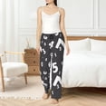 thumbnail image 4 of Pajama Pants Women - black math number Soft Breathable Sleep & Lounge Pants for Women, Comfy Casual Pj Pants Bottoms with Pockets, 4 of 7