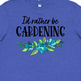 thumbnail image 4 of Inktastic I'd Rather Be Gardening Blue Flowers Youth T-Shirt, 4 of 5