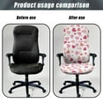thumbnail image 4 of SCRAWLGOD Love Spots Pink White Valentine's Day Computer Office Chair Cover Universal Stain Resistant Rotating Chair Cover Stretch Anti-Dust Desk Chair Slipcovers, S, 4 of 7