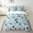 thumbnail image 2 of Erosebridal Cartoon cats Bed in a Bag Full size,Love Heart Bed Set,Kawaii Bedroom Decor,Reversible,Super Cozy,7 Pieces, 2 of 5