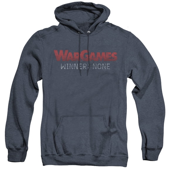 Wargames No Winners Adult Heather Hoodie Sweatshirt Navy