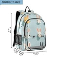 thumbnail image 2 of FORMRS Unisex School Backpack 17" Student Travel Bag with Laptop Compartment, Green Cute Rabbits, 2 of 7