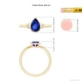 thumbnail image 5 of ANGARA Natural Pear-Shaped 1.1 ct Tanzanite Ring with Diamonds in 14K Yellow & Rose Gold for Women (Size-8x6mm) | December Birthstone, Anniversary, Jewelry Gift for Women | Natural Tanzanite Ring, 5 of 9