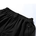 thumbnail image 4 of WIZUTIZ Men's Summer Cargo Capris Solid Color Drawstring Elastic Waist Pocket Workwear Cropped Pants Lightweight Polyester Breathable for Outdoor Hiking Daily Wear Mens Fashion, 4 of 5