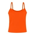 thumbnail image 3 of Wangmeiwg Women's Sweater Vest for Layering - Stylish Ribbed Spaghetti Strap Tank Top Camisole for Everyday Wear Orange S, 3 of 3