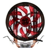 Red & Blue CPU Cooler Copper Four Heat Pipe CPU Radiator Brass Tower CPU Fan
