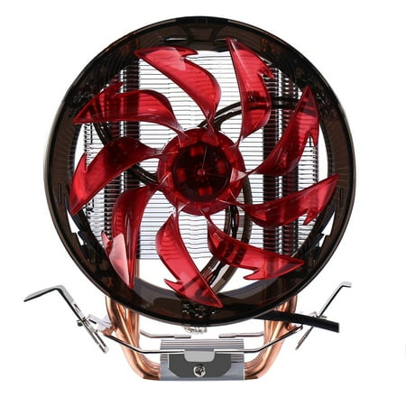Red & Blue CPU Cooler Copper Four Heat Pipe CPU Radiator Brass Tower CPU Fan
