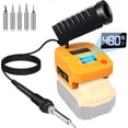 thumbnail image 1 of Estación de Soldadura Inalámbrica Compatible con Batería de*walt 20V, Soldador Eléctrico Portátil con Puertos USB y Tipo C, Kit de Soldador de Temperatura Ajustable para Bricolaje, Reparación de E..., 1 of 1