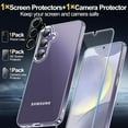 thumbnail image 3 of Allytechgroup Galaxy S24 Clear Case with Screen Protector + Camera Lens Protector, Military Grade Drop Protection Shockproof Slim Phone Case for Samsung Galaxy S24, Clear, 3 of 6