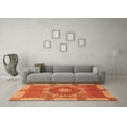 thumbnail image 3 of Ahgly Company Indoor Rectangle Abstract Orange Modern Area Rugs, 7' x 10', 3 of 4