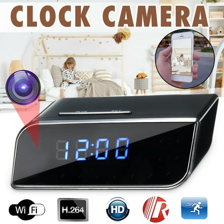 Wireless Hidden Camera Alarm Clock WiFi  HD 1080P Video Recorder DV Monitor 90° Covert Nanny Cam App Control With Motion Detection For Indoor Home Security (Best Hidden Camera Alarm Clock)