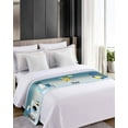thumbnail image 4 of Xipuska Blue Ombre Laundry Bed Runners for Queen Size Bed, Decorative Bed Throws for Foot of Bed, Wash Dry Fold Repeat Bed Runner Sofa Throw Bedding Scarf Protector Slipcover for Bedroom/Hotel, 4 of 6