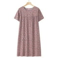 thumbnail image 3 of beishanbush Clothing 2025 Nightgowns for Women Soft Cotton Sleep Shirts Short Sleeve Sleepwear, 3 of 3