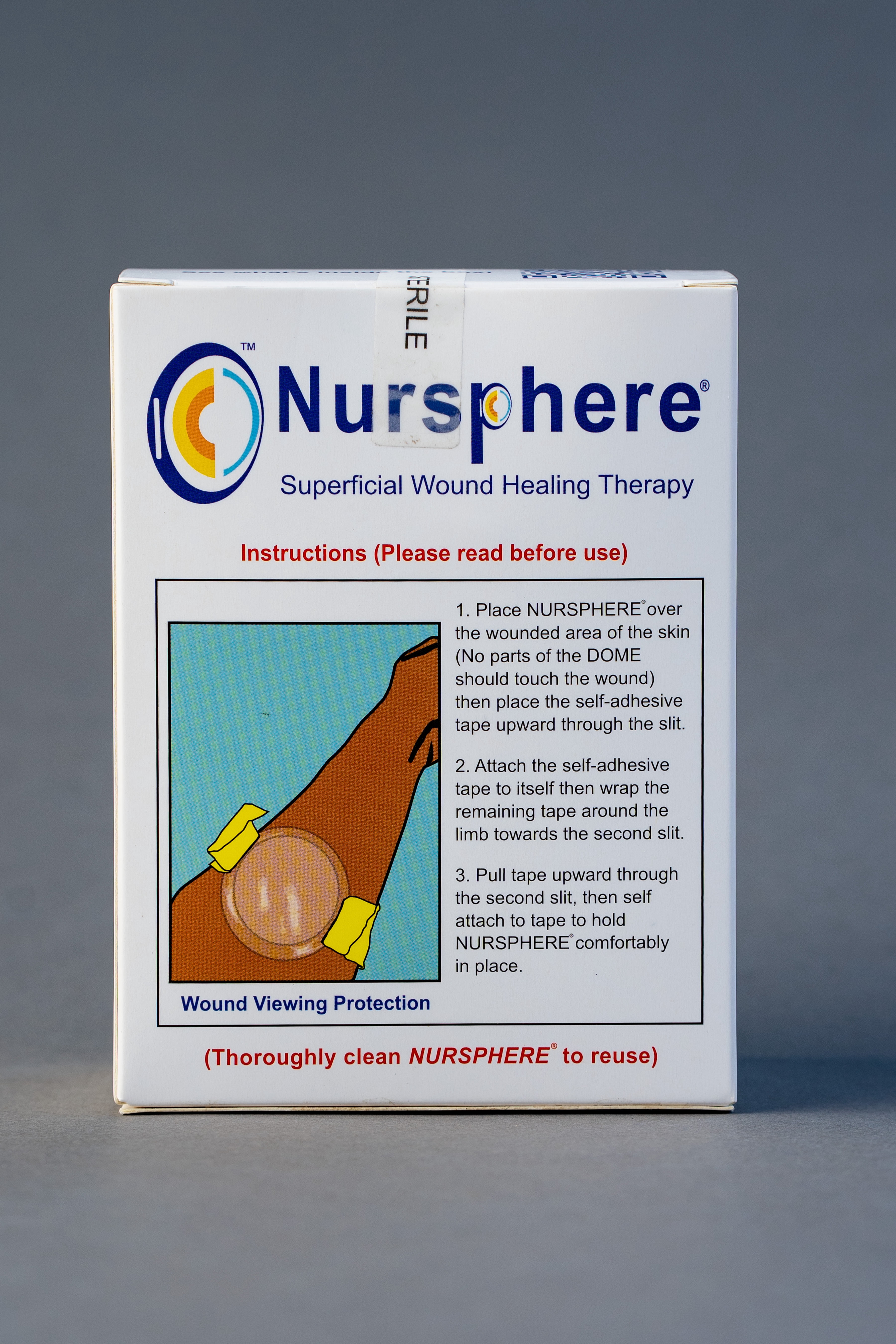 Nursphere® Dome Bandage™ Original Clear with Wound Tracker™ App U.S. Medical Utility Patent No. 12,636,195.