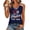 Navy, variant on American Flag Tank Tops for Women 1776 V Neck Red White Blue Shirt Stars Stripes Patriotic Casual Sleeveless Shirts Royal Blue 2XL