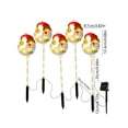thumbnail image 3 of Hyknon 5 Pack Solar Christmas Pathway Lights, Warm LED Waterproof Outdoor Stake Lights with Auto On Dusk, Wire Free Garden Ground Lamps for Yard Walkway Holiday Decor, 3 of 6
