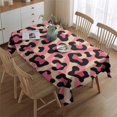 thumbnail image 2 of Pink and Black Of Leopard Print Rectangle Tablecloth 60"x84",Waterproof Polyester Rectangle Table Cloth, Wipeable Spillproof Polyester Tablecloth for Dining, Camping, Indoor and Outdoor, 2 of 5