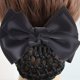thumbnail image 5 of 3Pcs Bolso elástico con lazo de flor para el cabello con lazo grande Bolso grande con lazo para el pelo Clip de malla neta para mujeres Niñas Negro, 5 of 5