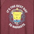 thumbnail image 3 of SpongeBob SquarePants - The Best Day To Namaste - Women's Lightweight French Terry Long Sleeve Shirt, 3 of 6