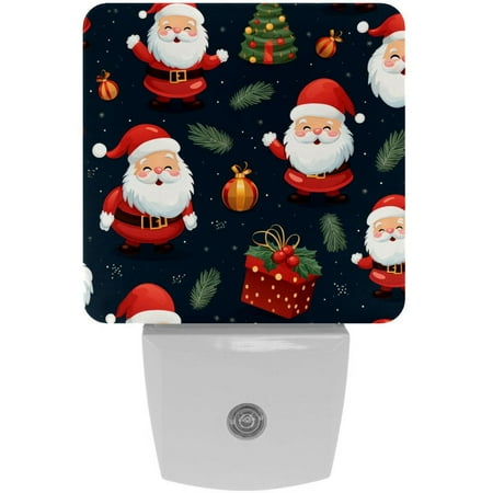 

Santa Claus LED Square Night Lights - Portable and Stylish for Bedroom and Kids Room - Enhance Your Space with Soft and Soothing Illumination