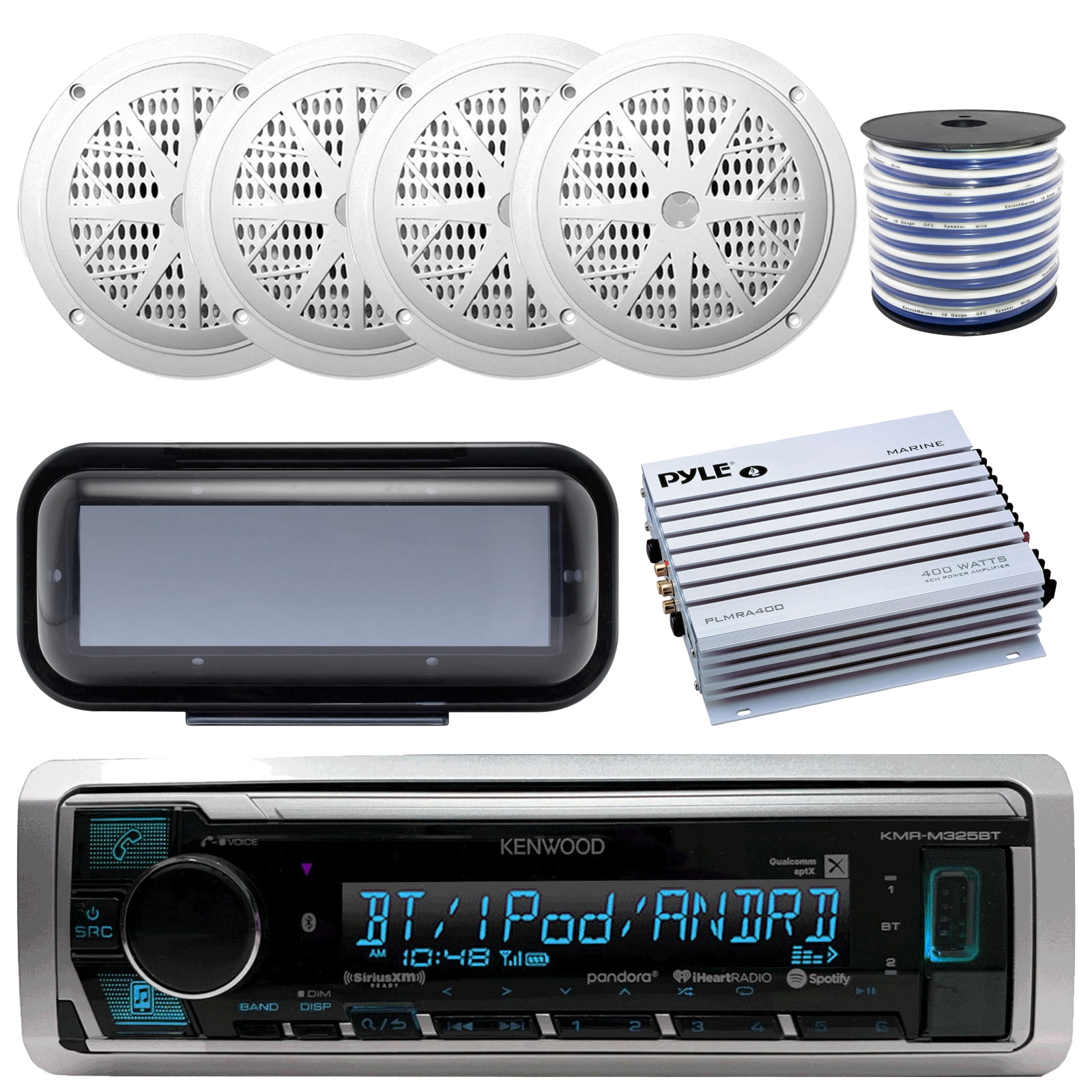 Kenwood KMRM325BT Single DIN Marine Digital Media Bluetooth Receiver