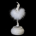 thumbnail image 2 of Skirt Rotating Music Box Figurine, Manual Control Dancing Girl Musical Box for Girls, White, 2 of 6