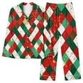 thumbnail image 2 of Hueook Pajamas for Women Set 2 Piece Women's Christmas Printed Pajama Set for Daily Home Wear with Pocket Multicolor M, 2 of 8