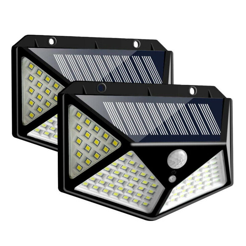 100 LED Solar Lamp Outdoor Garden Waterproof PIR Motion Sensor Wall Light USA EB 