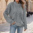 thumbnail image 1 of HUITKMM Chandails pour Femmes Chandails pour Femmes Automne et Hiver Nouveaux Amples Demi-Col Roulé Tricots Hauts, 1 of 4