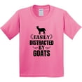 thumbnail image 3 of Inktastic Easily Distracted by Goats Youth T-Shirt, 3 of 5