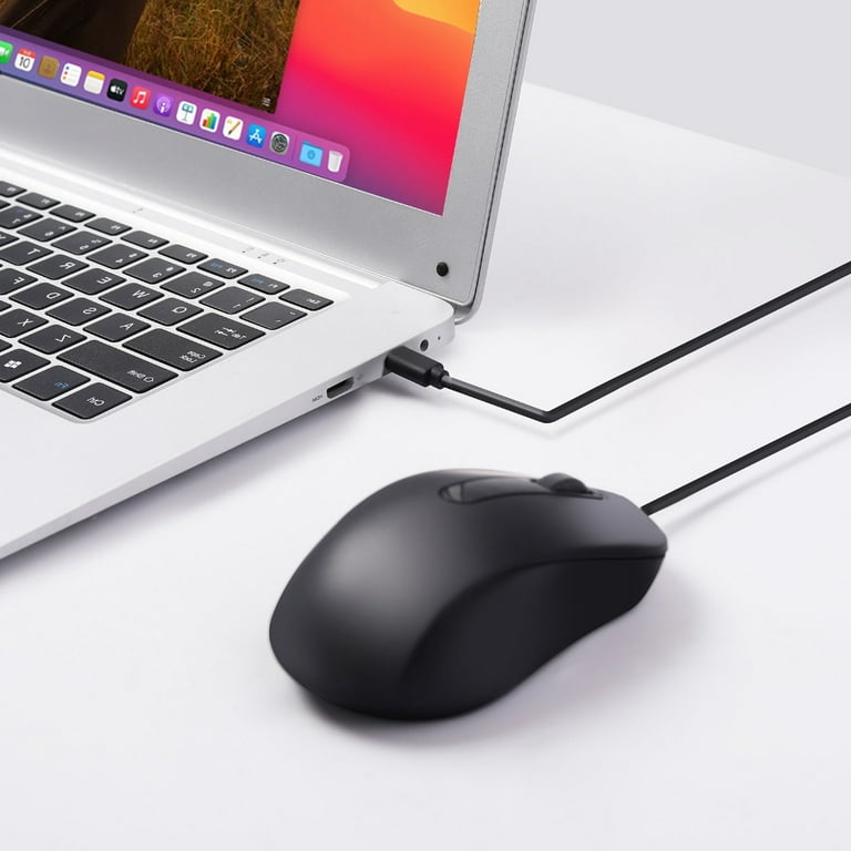 TOP5EX Type C Optical Ergonomic Gaming Mouse, Wired USB C, 1000