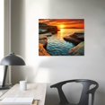 thumbnail image 3 of COMIO  Sunset Sea Beach Modern Seascape Pictures Paintings on Canvas Wall Art Stretched Canvas Prints Artwork for Living Room Bedroom Home Office Decorations, 3 of 4