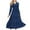 Blue, variant on Utoimkio Women's Casual Loose Long Sleeve Maxi Dress Fall Winter V Neck Full Length Swing Party Long Dresses for Women