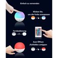 thumbnail image 2 of Lámpara de noche LED COOLHOOD luz nocturna para niños, lámpara de mesa de ambiente regulable táctil con control remoto, 16 colores y 4 modos que cambian de color USB recargable LED luz nocturna para dormitorio sala de estar Zhivalor OTTO-HJW-0732, 2 of 6